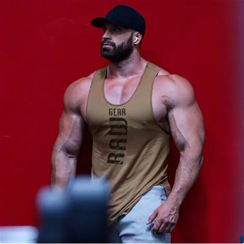 mens cotton tank tops shirt gym fitness vest sleeveless male casual bodybuilding sports man Workout clothes clothing 250225