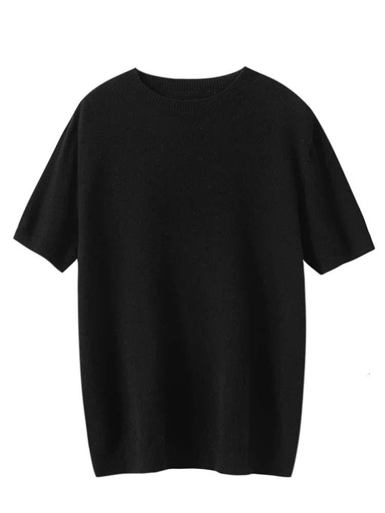 First-Line Ready-To-Wear Men O-Neck Short-Sleeve Pullovers Spring Summer 100% Merino Wool Sweater T-Shirt Soft Knit Men Top 250227