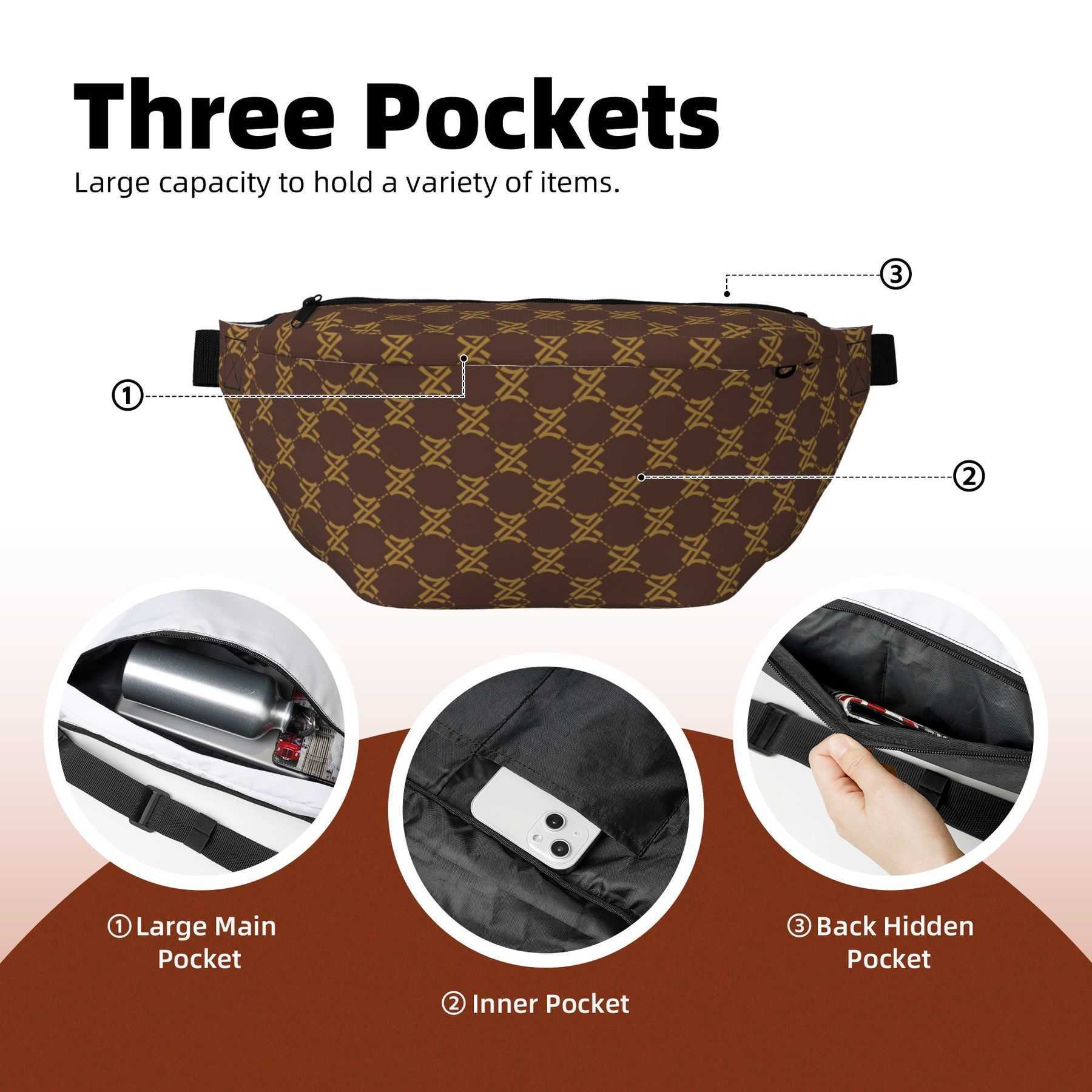 NXY Mens Designer Bumbag Fashion Cross Body Belts Bag Women Luxurys Designers Polyester Bum Bag Fannypack Polyester Handbags Chestbag