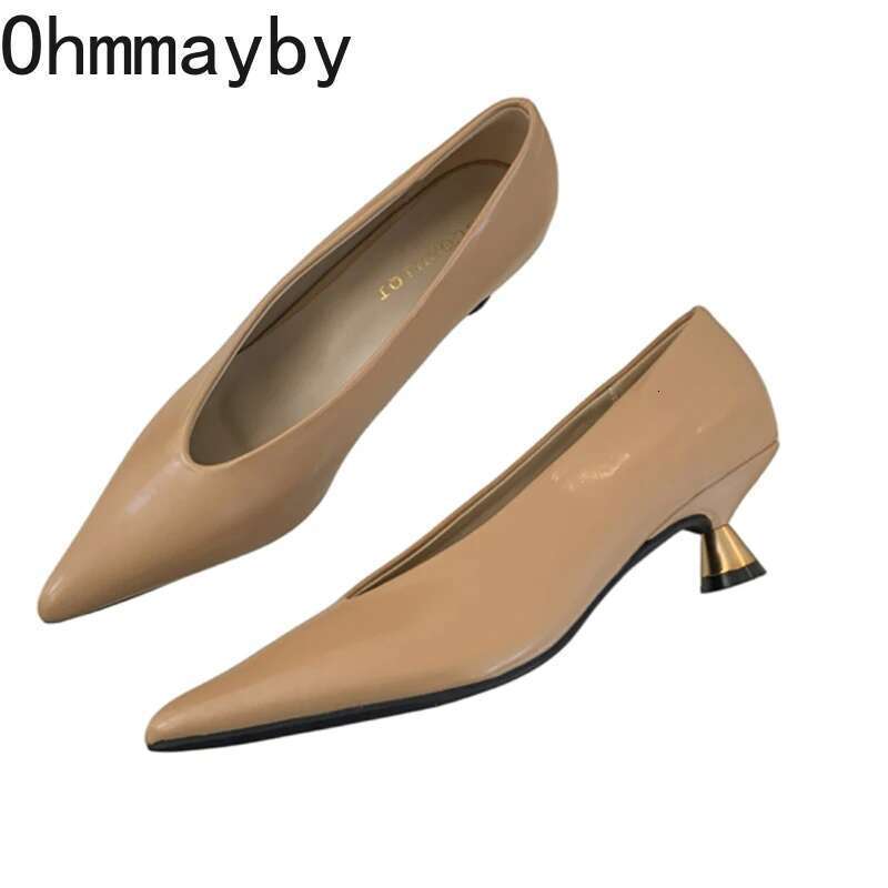 Designer Pointed Toe Women Pumps Fashion Shallow Slip On Spring Autumn Dancing Party Low Heel Shoes