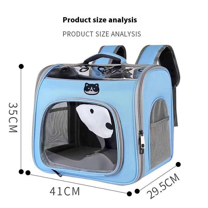 Pet New Solid Color Casual Trend Portable Dog Bag Large Capacity Breathable Cat Backpack