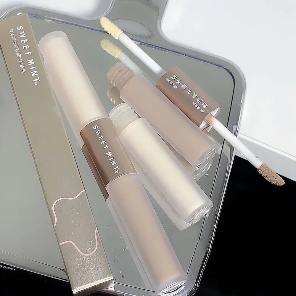 2 in 1 Brown Bronzer Contouring Stick Waterproof Liquid Texture Highlighters Shadow Pencil Face Brightening Cosmetics 250219