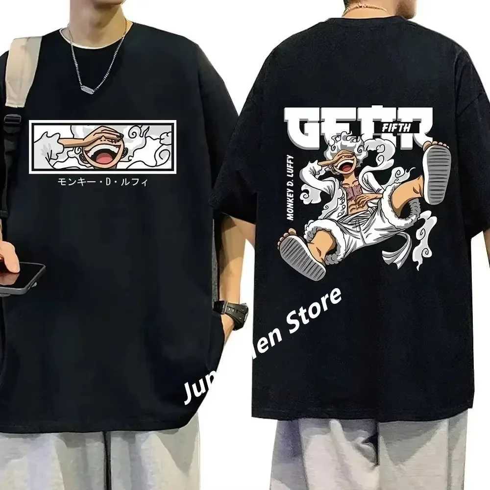 (UniqloHot Japanes One Piece Cotton Luffy Tshirt Men Cotton T Shirt Summer Women Men Cotton Oversized Tshirt Men ClothesT250227