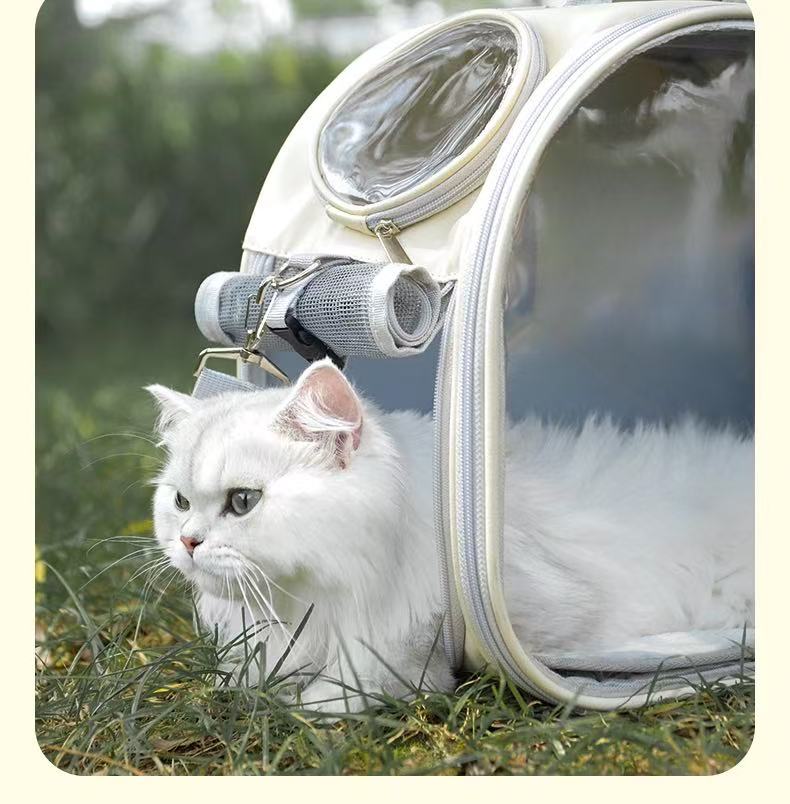 Cat bag, portable bag for going out, cat box, space capsule, pet backpack, transparent backpack, breathable carrying bag for cats