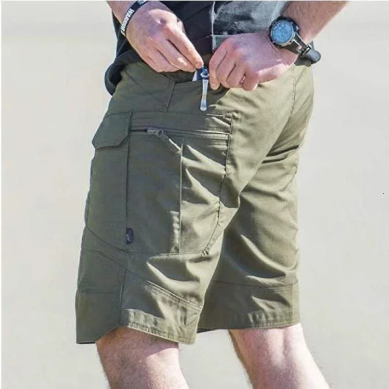 Including Belt Men HuntingShorts Upgraded Waterproof Quick Dry Multi-pocket Short Pants Outdoor Hunting Fishing Cargo Shorts 250225