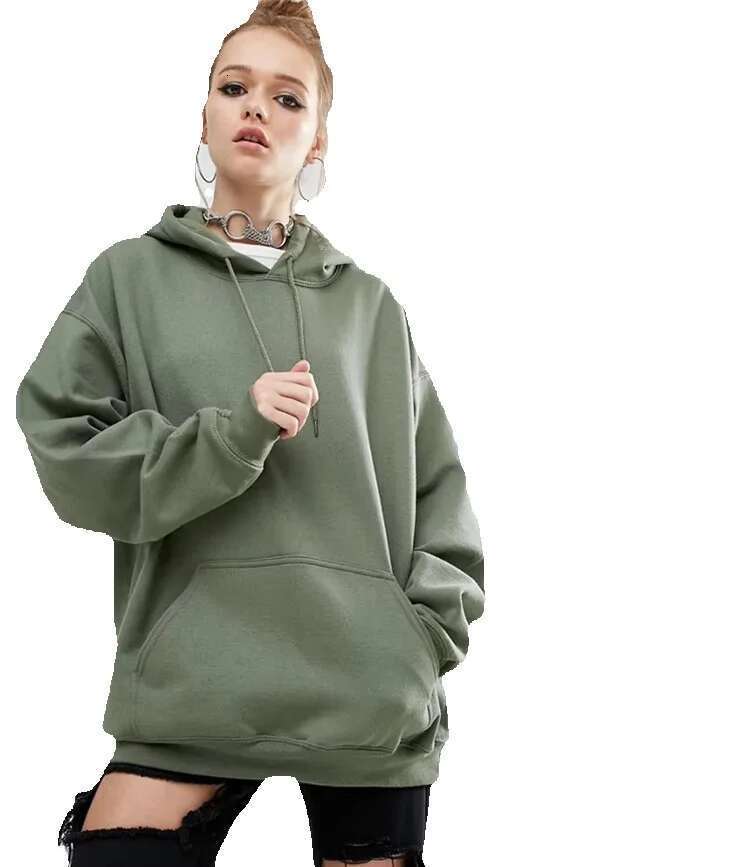 Wholesale Women Quality Cotton Sweatshirt Pullover Solid Color Custom Womens Hoodie Embroidered