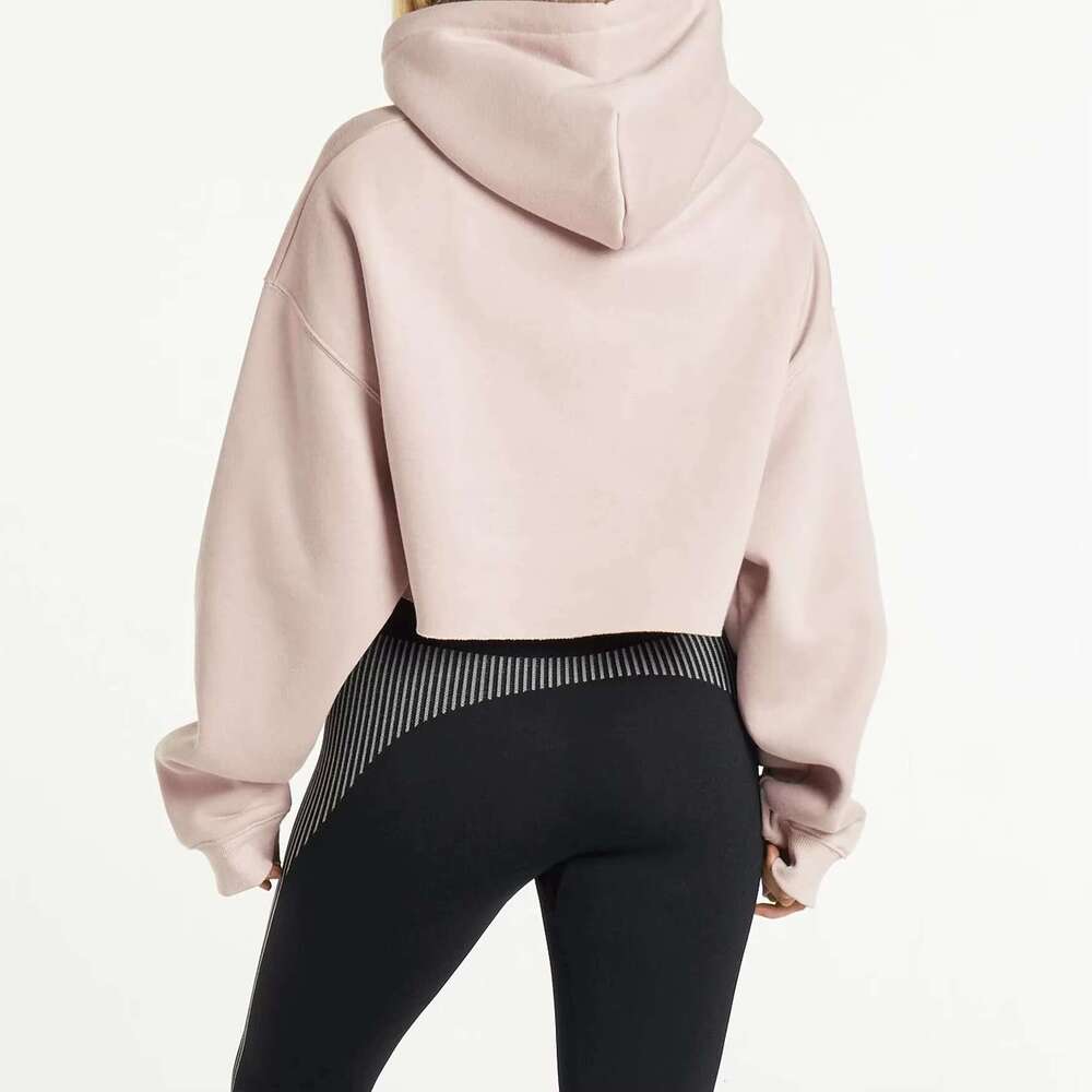 New Latest Design Top Quality Solid Color Hot Fashion Winter Wear Pullover Oversized Cropped Hoodies Women Wholesale Rate