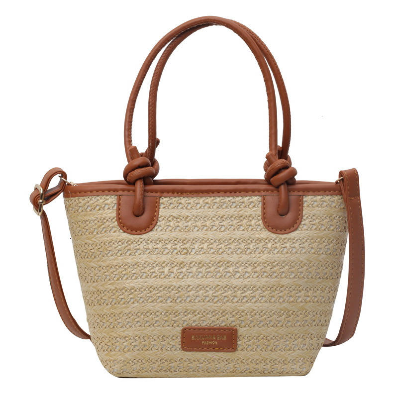 Summer beach 2025 new seaside vacation handbag niche design bucket woven crossbody bag #swissmilitary
