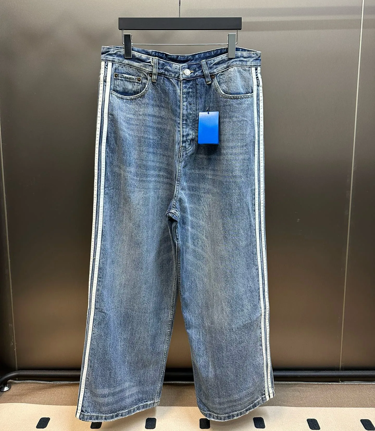 Men's Plus Size Pants Unwashed Selvedge Mens Raw Denim Jeans Indigo Small Quantity Wholesale Price Japanese Style Cotton J4T6