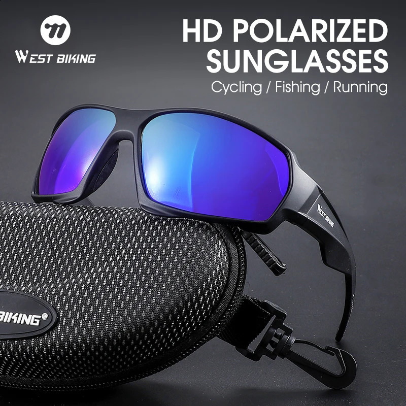 WEST BIKING Polarized Cycling Glasses HD Sunglasses Men Women Sports Goggles UV400 Road Bike Bicycle Fashion Fishing Eyewear 250221
