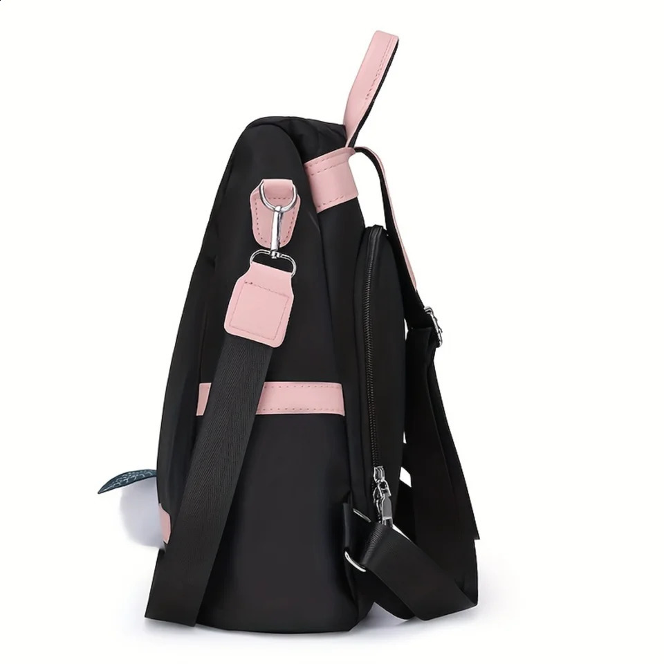 Ship from US Casual Oxford Cloth Backpack Purse Convertible Shoulder Bag Multifunctional Travel Schoolbag Daypack 250304FBB