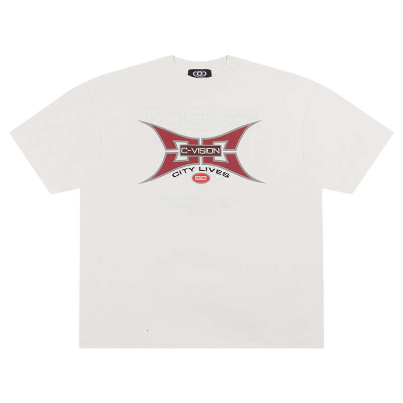 Niche trendy brand Civision CSC letter printed silhouette Vibe versatile men's and women's loose short sleeved T-shirt