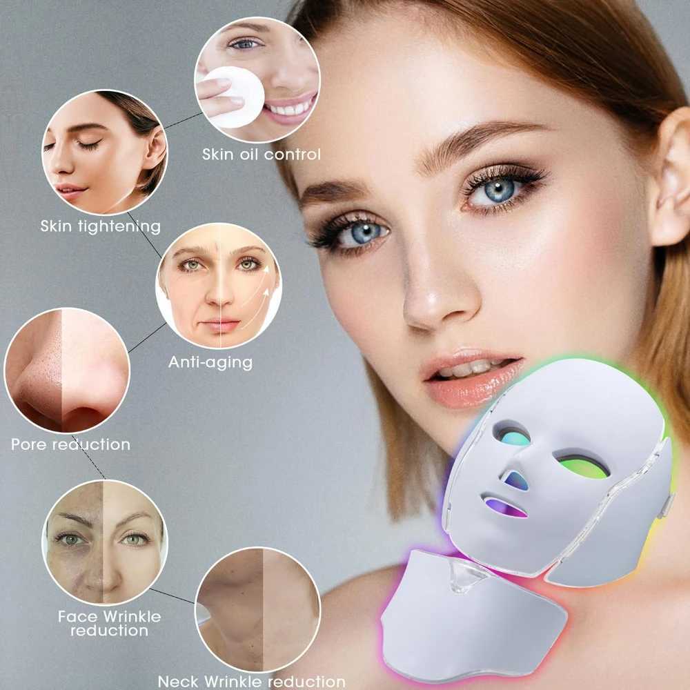 Red Light Therapy Skin Care Led Mask Home Use Beauty Devices 7 Colors LED Light Therapy Face Beauty Facial Devices W250228