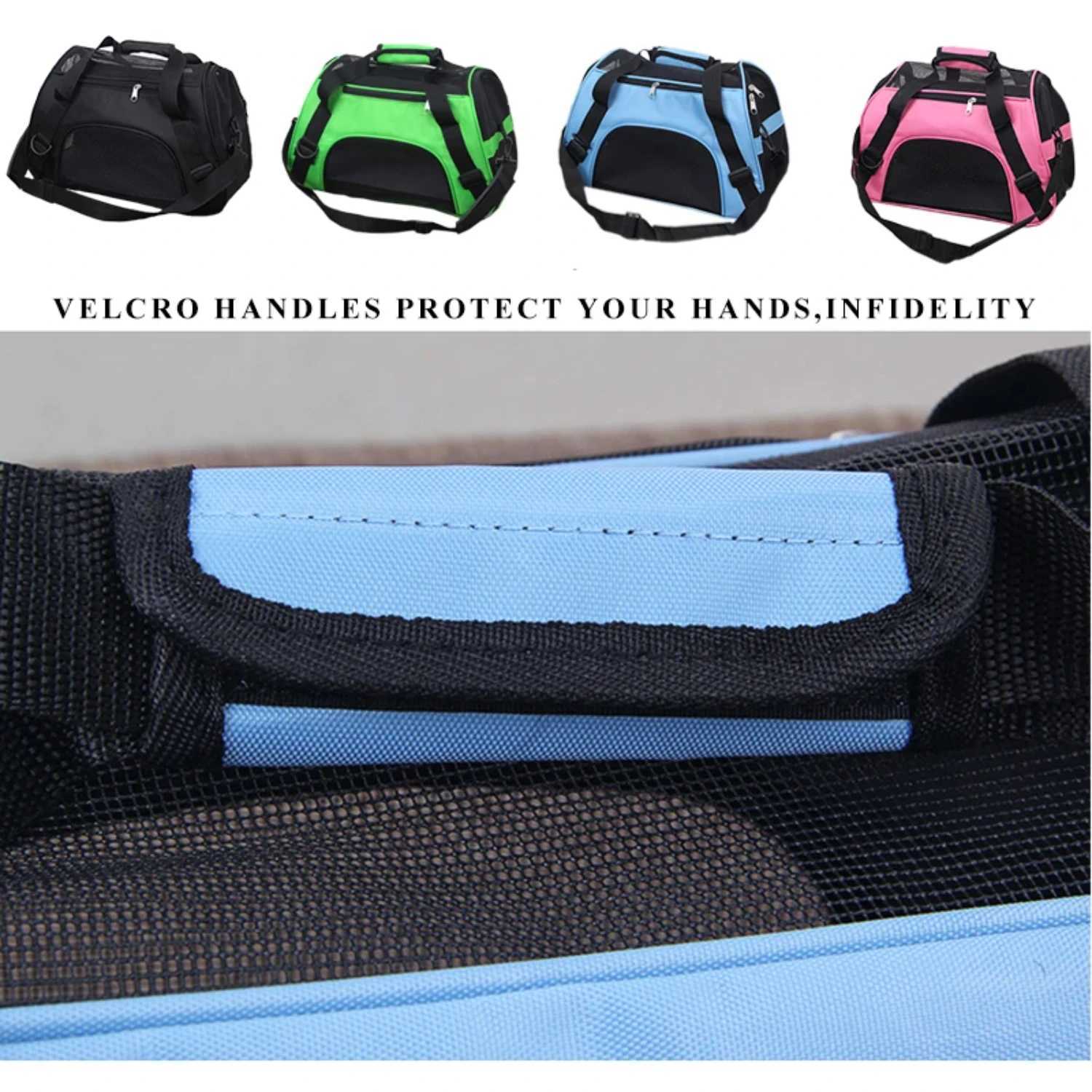 Cat Bags Portable Dog Carrier Bag Mesh Breathable Carrier Bags Small Dogs Foldable Cats Handbag Travel Pet Bag Transport Bag 250205