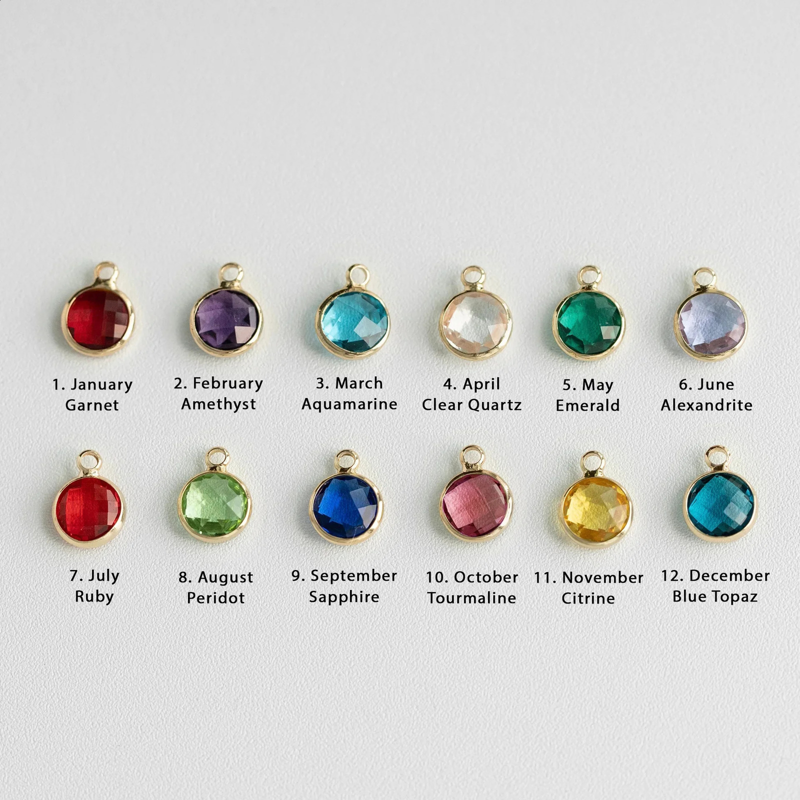 12 Brithstone Custom Name Necklace Stainless Steel Personalized Initial Date Pendant for Women Baby Children Gift Party 250117