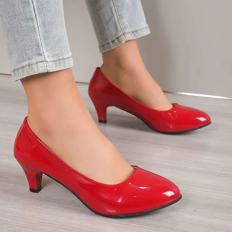 New High Nude Shallow Mouth Pumps Fashion Office Work Party Ladies Wedding Shoes Solid Color Heels Women