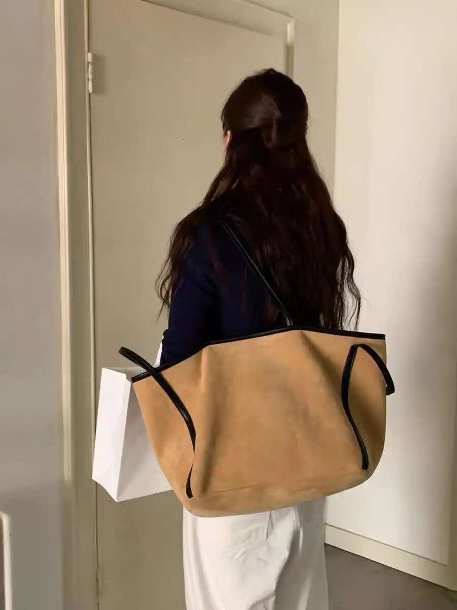 LEFTSIDE Big Faux Suede Shoulder Bags For Women new style Winter Y2k New Fashion Designer Trend Female Tote Bag Lady Handbags