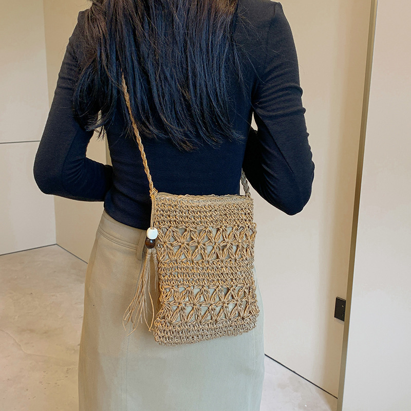 Summer woven small for women 2025 new fashionable beach bag, beautiful, trendy and personalized crossbody bag #swissmilitary