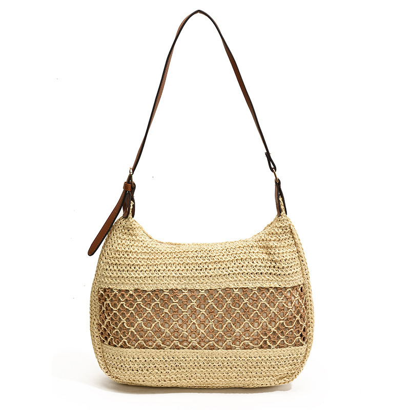 Summer vacation beach large capacity woven bag, women's new casual versatile single shoulder crossbody bag #swissmilitary