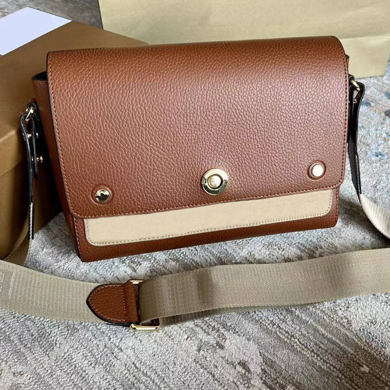 Bubbery Designer Luxury Bag Handbag Nice Quality Leather Square Bags Flax Montage High-End Classic Vintage Plaid Crossbody Tote Wide Shoulder Strap Purse ffe