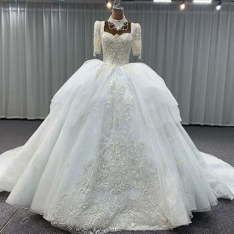 custom elegant organza dance pearls ribbons mn197 wedding dress