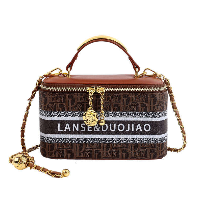 Women's Bags High end and niche designer printed box for women's new commuting single shoulder crossbody small square bag