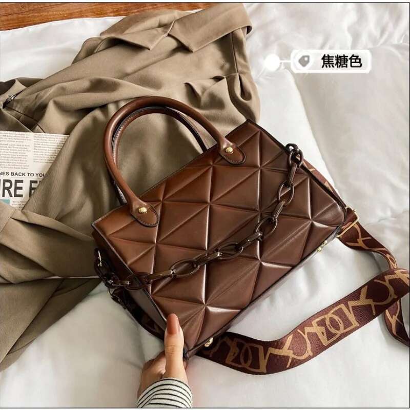 Ladies Handbag Girls Hundred Fashion Tote Commuter Large Capacity Slant Cross Bag Comfortable Shoulder Strap PU