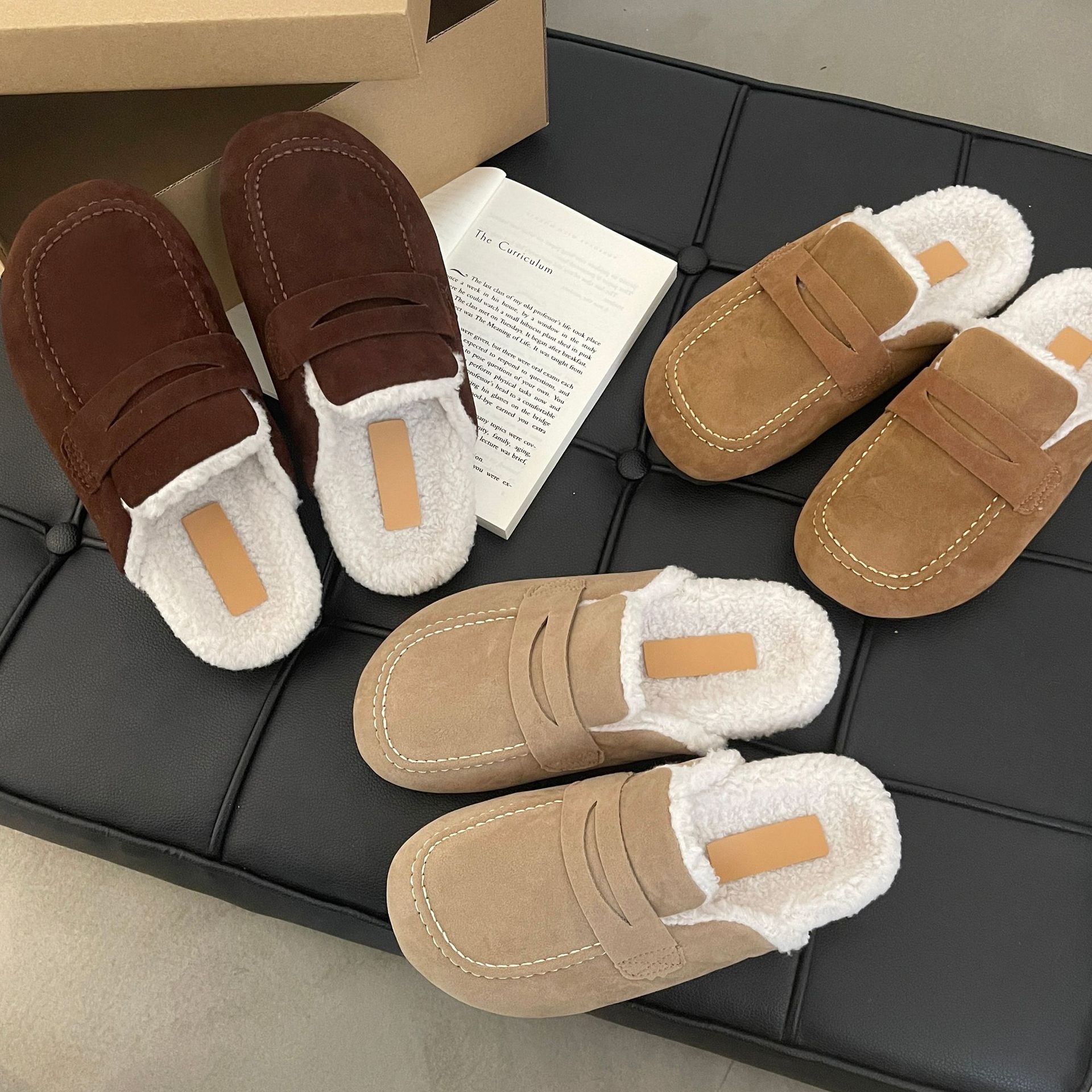 Winter Outdoor Cotton Casual Fashionable Warm Boots Comfortable and Non-slip Womens Home Slippers XW6.5