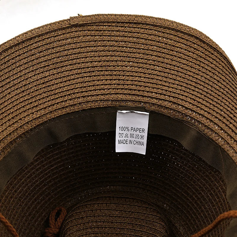 Summer Men Women Straw Hollow Western Cowboy Hat Elegant Lady Punk Sombrero Hombre Cowgirl Outdoor Jazz Beach Sun hat 250227