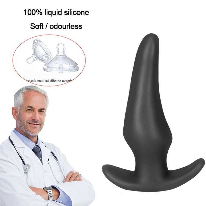Soft Anal Plugs Liquid Silicone 35-78mm Buttplug Gay Men Prostate Massage Butt Plug Anal Dilation Training Comfortable To WearW250228