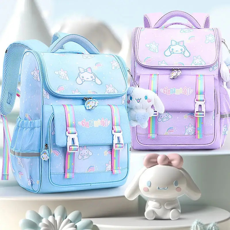 Sanrioed Cinnamoroll Anime Cute Large Capacity Children Backpack Schoolbags Student Cartoon Shoulder Bag Travel Gift for Friend 250227