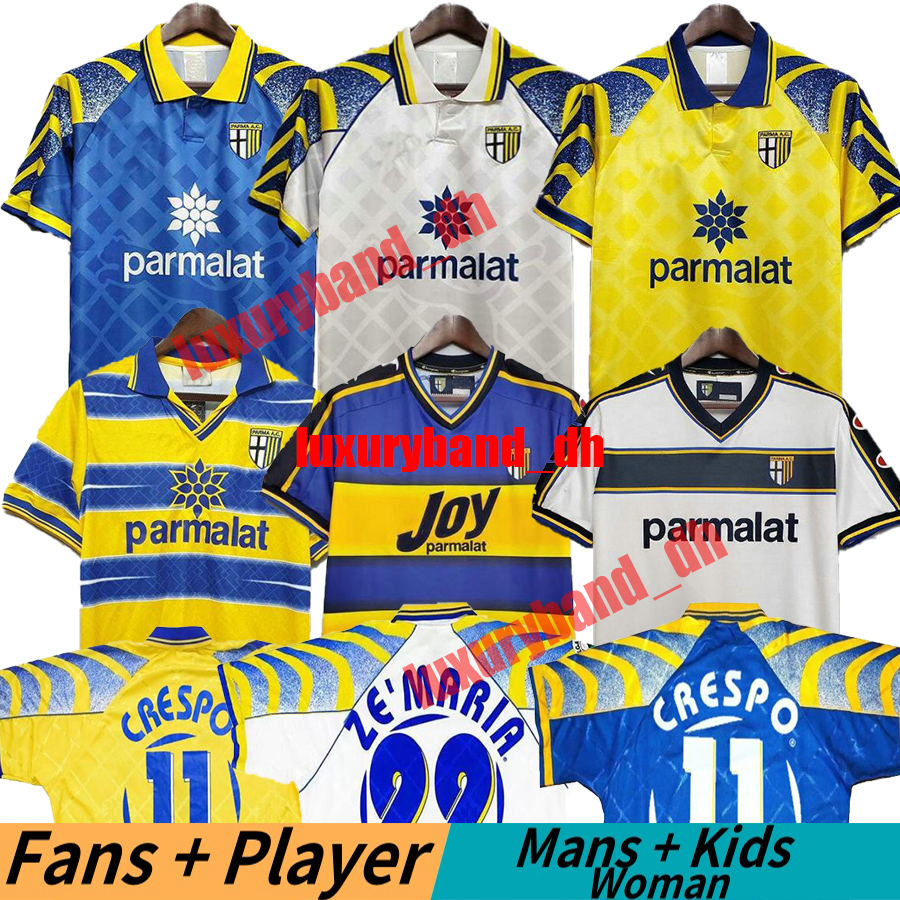 Retro Parma soccer Jerseys Calcio 1999 2000 1998 95 97 99 00 BAGGIO CRESPO CANNAVARO classic retrio Football shirt STOICHKOV THURAM 01 02 03 NAKATA ZOLA