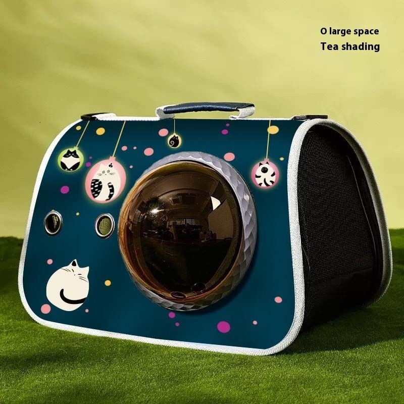 New Folding Handheld Space Capsule Pet Bag Oxford Cloth For Outdoor Crossbody Portable Breathable Comfortable Cat And Dog Backpack