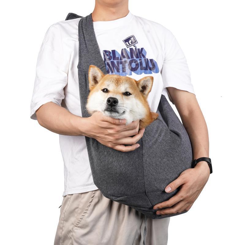 Foldable pet solid color single shoulder breathable portable outdoor dog cat bag