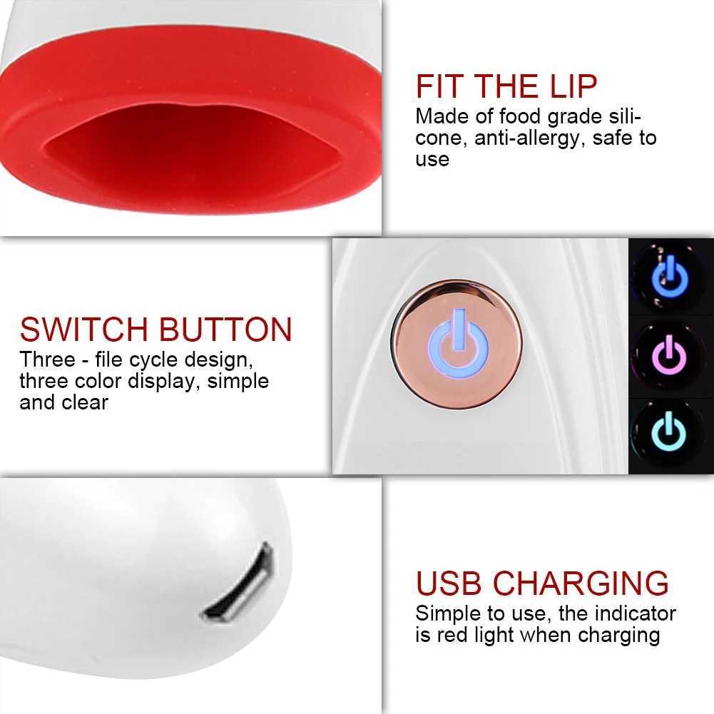 USB Rechargeable Automatic Lip Plumper Instrument Electric Lip Enhancer Plumping Device Automatic Lip Enhancer W250228