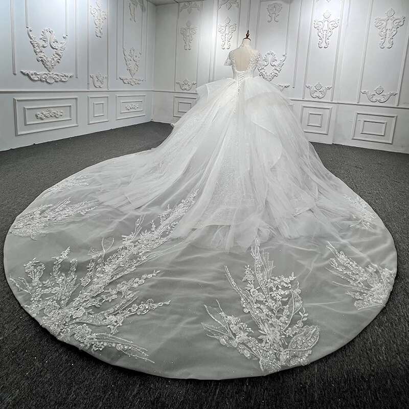 Simple Dresses Women Bridal Organza High Neck Ball Gown Wedding Suits For Woman Custom