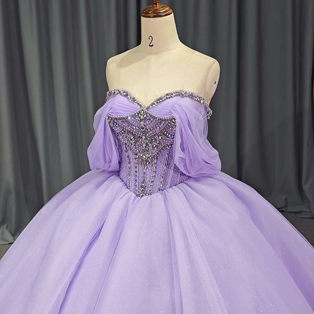 Exuberant Purple Quinceanera Dresses Beads Pleated Mexican Ball Gown 2025 Custom Birthday Dress 15 Years