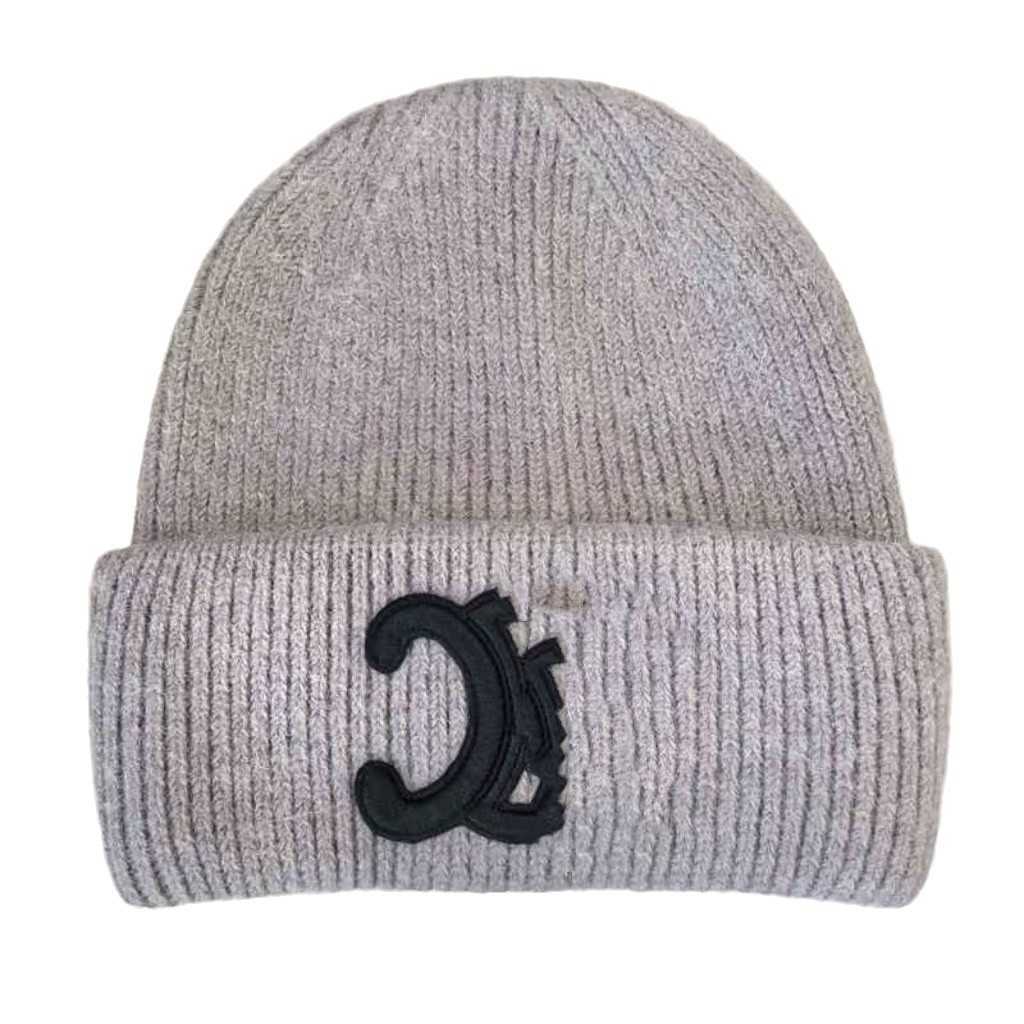 BeanieSkull Caps High quality Triumphal Arch rabbit fur knitted hat for women with a large head circumference that accentuates the face a small woolen