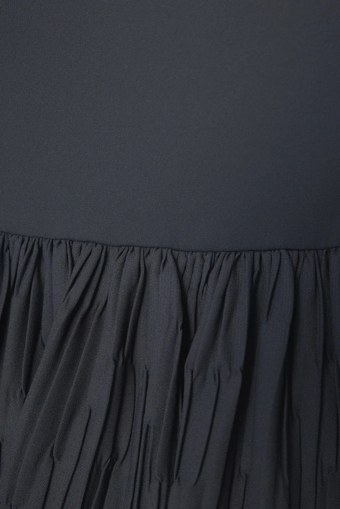 Women's Casual Dark Gray Maxi Long Pleated Dress with Scoop neckline Long sleeves
