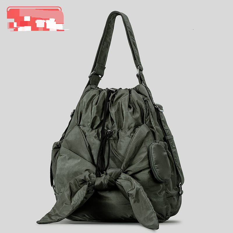 Lage & Bags designer style lace up casual bowknot bucket bag drawstring versatile backpack large capacity handbag for women