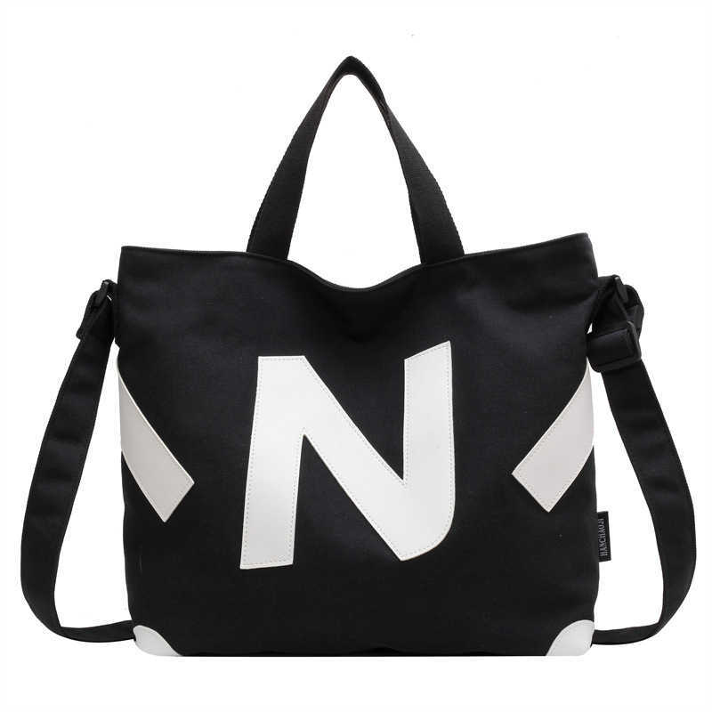 canvas bag, female Instagram style student bag, simple artistic crossbody bag, single shoulder women's bag, tote 250215