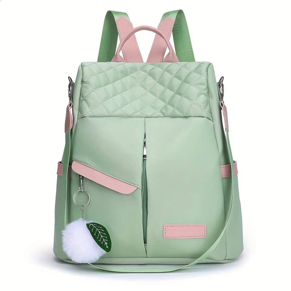 Ship from US Casual Oxford Cloth Backpack Purse Convertible Shoulder Bag Multifunctional Travel Schoolbag Daypack 250304FBB