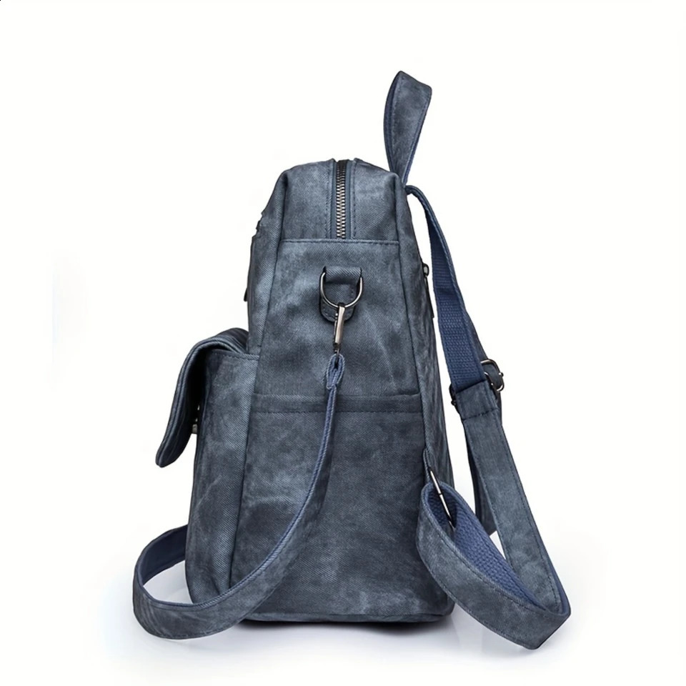 Ship from US Vintage PU Leather Backpack Purse Stylish TwoWay Bag for Women Teens Spacious Versatile Daypack Travel Work Scho 250304FBB