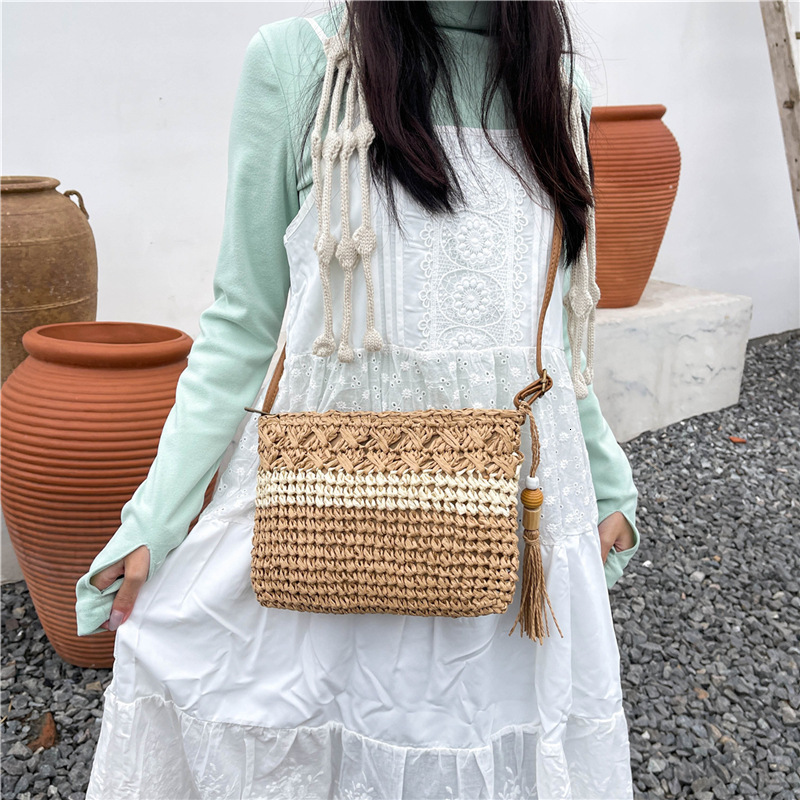 2025 New Straw for Women, Large Capacity Single Shoulder Diagonal Span Bag, Summer Leisure Fashion, Seaside Vacation Woven Bag #swissmilitary