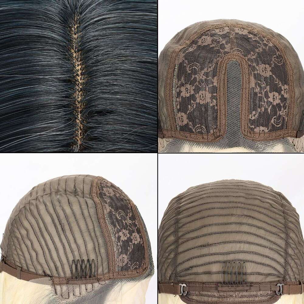 HD Front Lace Wig Popular Front Short Straight Gradient Color Wig Synthetic Full Head Cover Lace Wigs
