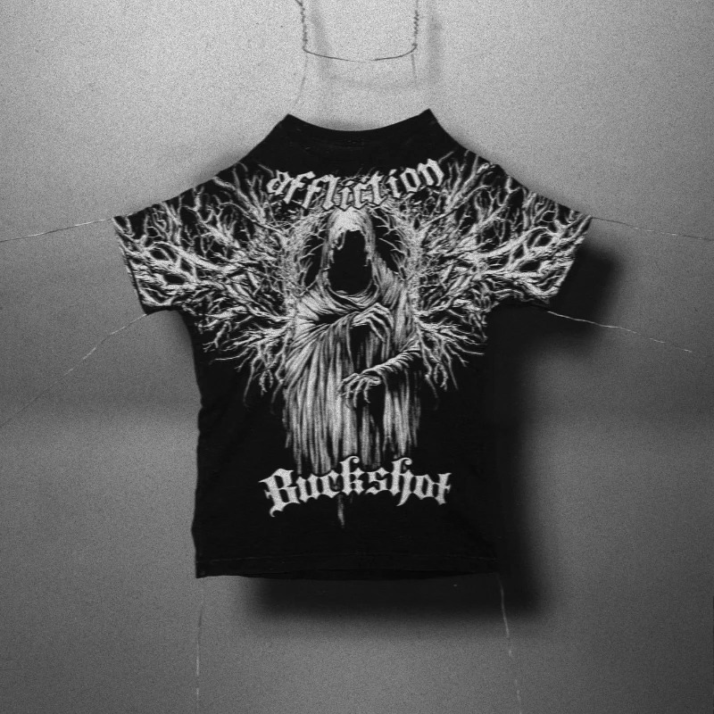 Y2K Gothic T Shirt Haunted Mound Ghost Skull Pattern Streetwear Men Women Harajuku Hip Hop Vintage Unisex Cotton Short Sleeve 250225
