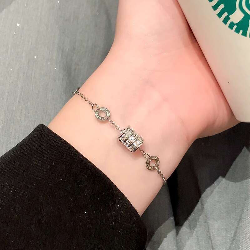 Designer bracelet High end small waist titanium steel light , niche Roman sub best friend bracelet, girl's hand accessory