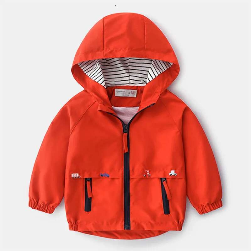 Ddmyshoesvip Boys Spring Autumn Coats Kids Jackets Toddler Hooded Windbreaker With Pocket Children Zipper Outerwear Baby Clothes Years