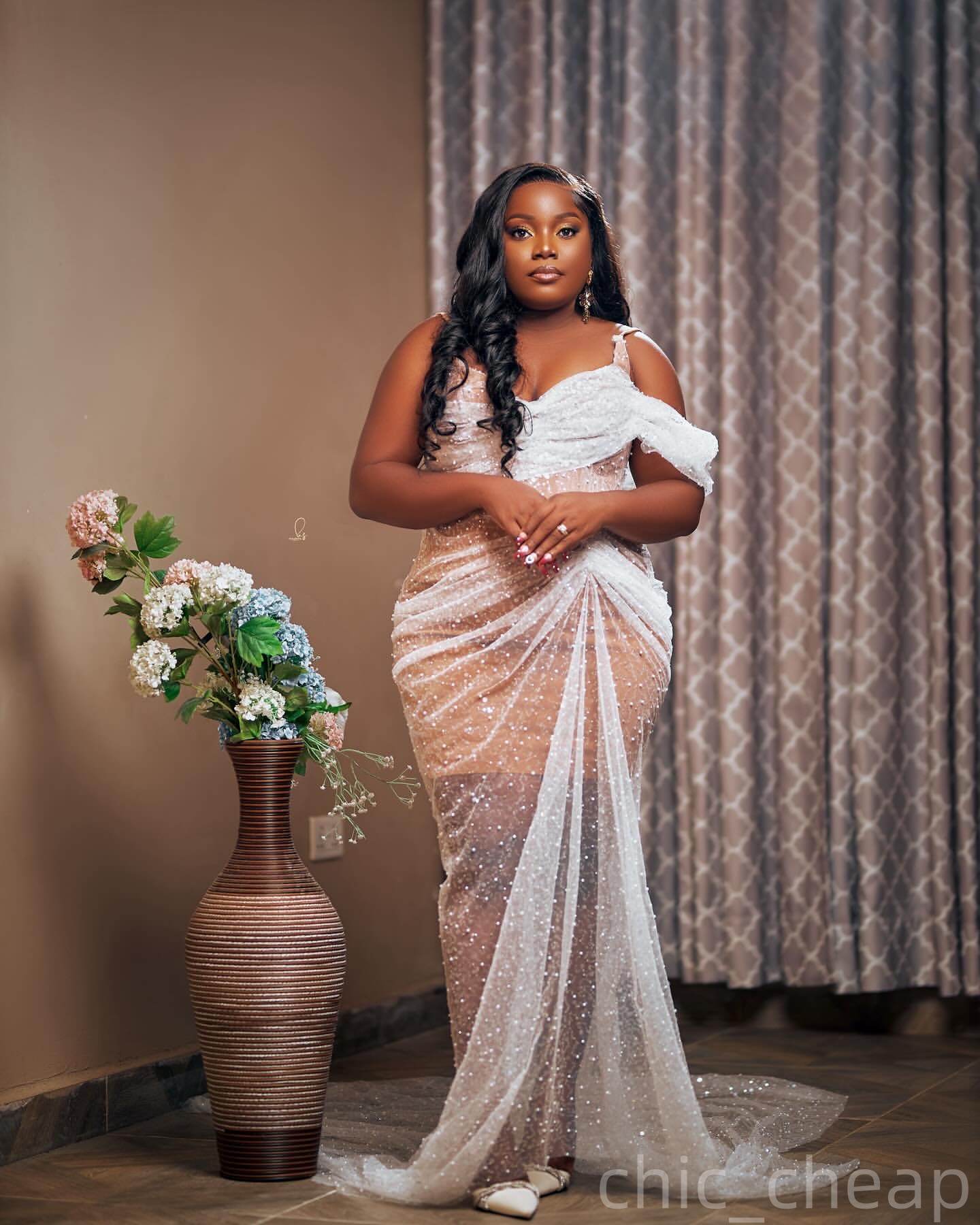 Ivory Mermaid Prom Dresses 2025 Illusion Spaghetti Sequined Evening Formal Party Second Birthday Engagement Gowns Plus Size Dress For Special Occasion