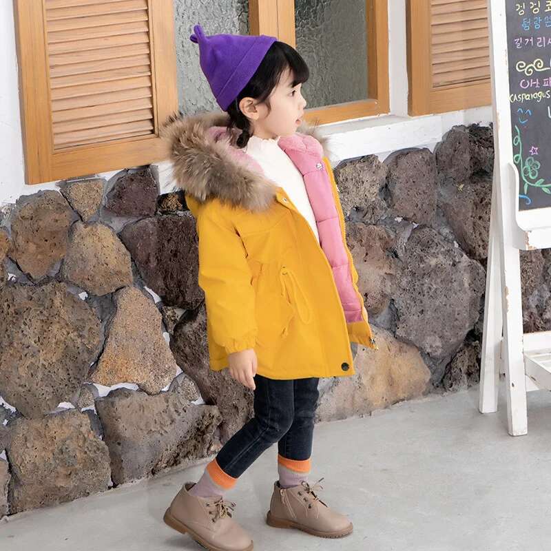 Ddmyshoesvip Autumn Winter Denim Jacket For Girls Warm Hooded Children Jeans Jackets Years Kids Baby Girl Parka Toddler Coat
